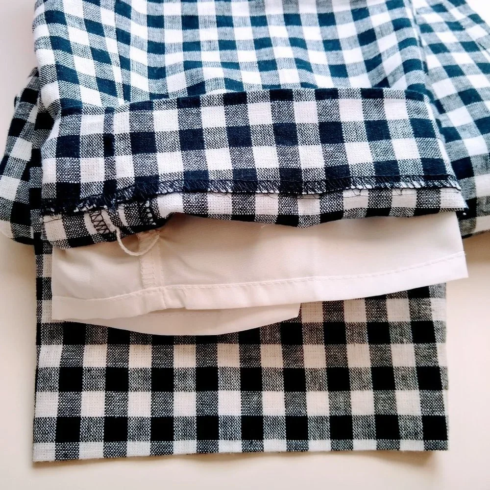 J. CREW Gingham linen-cotton Holland Pant Size 6 - Picture 15 of 16